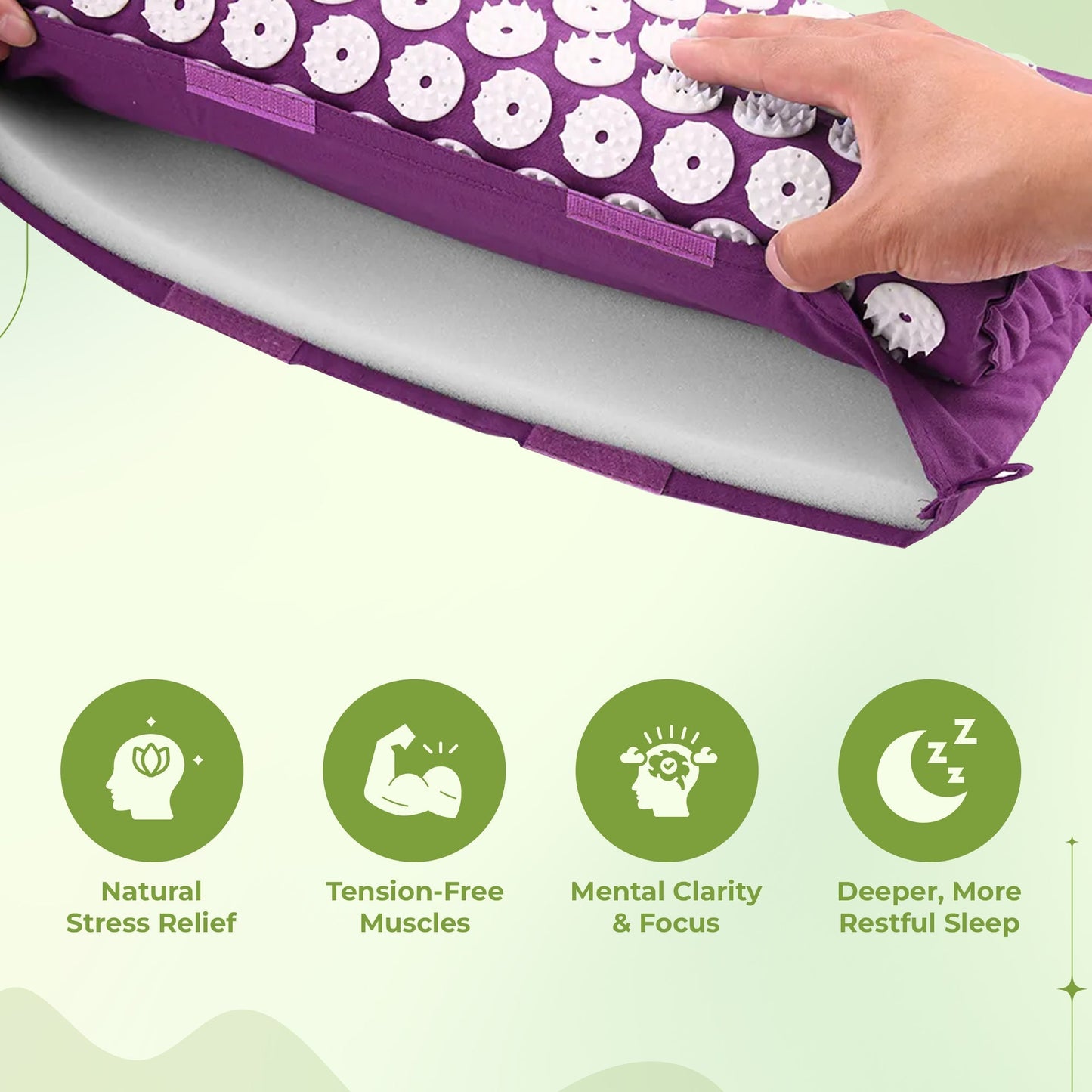 Acupressure Mat & Pillow Set for Sleep Aid and Recovery