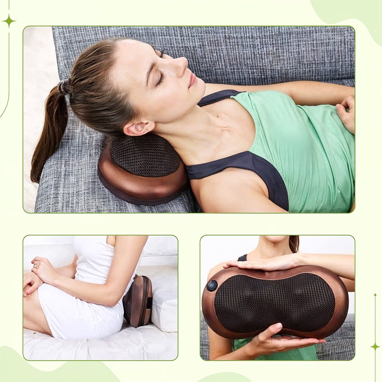Neck Massager Pillow with Shiatsu Technology