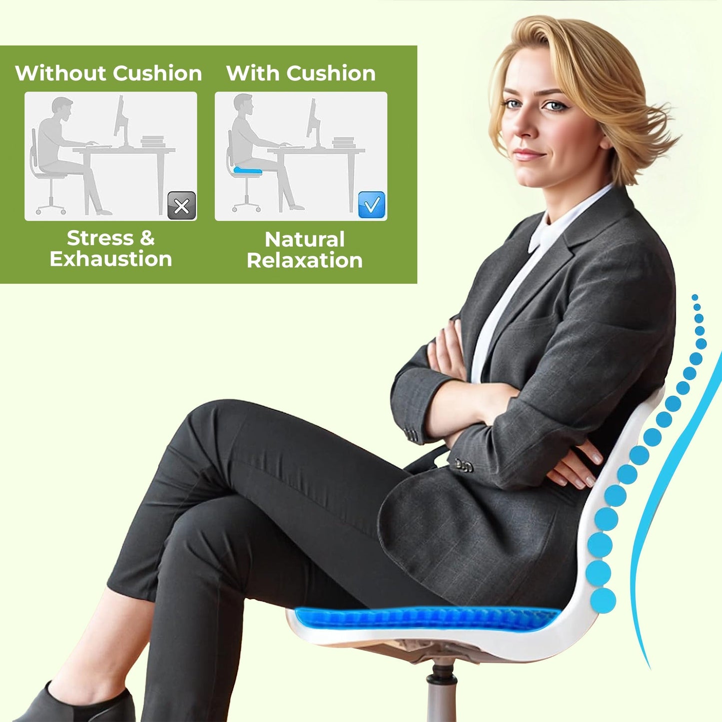 GelComfort – Gel Seat Cushion for Office, Car & Home