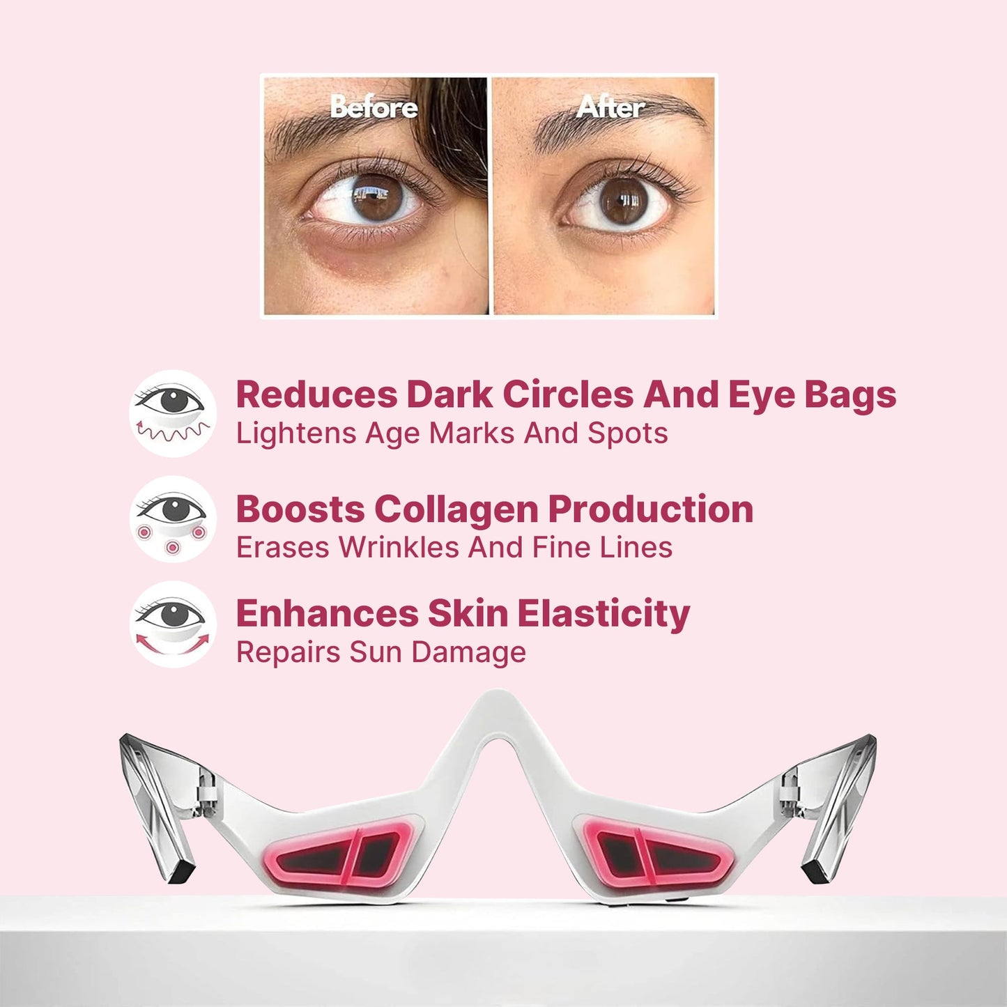 EMS Eye Red Light Eye Massager – Reduce Wrinkles & Relax Your Eyes