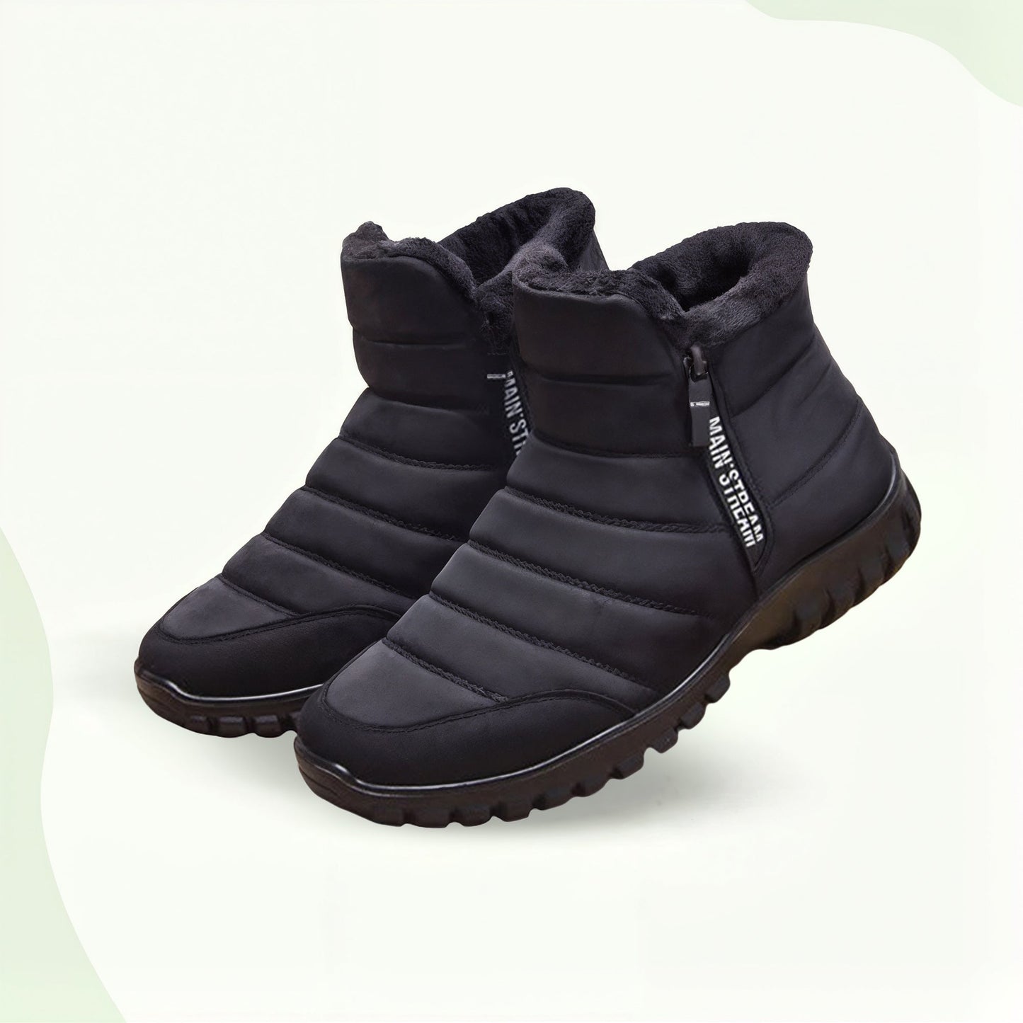 Thick Warm Cotton Zipper Shoes