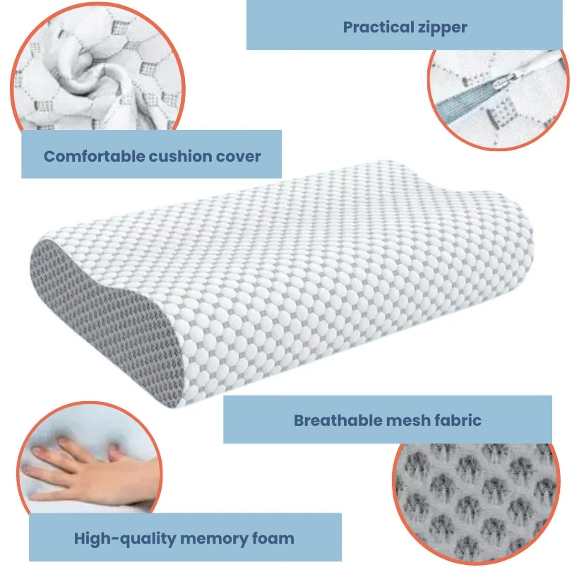 Orthopedic Memory Foam Pillow – Deep Sleep Support for Neck & Spine
