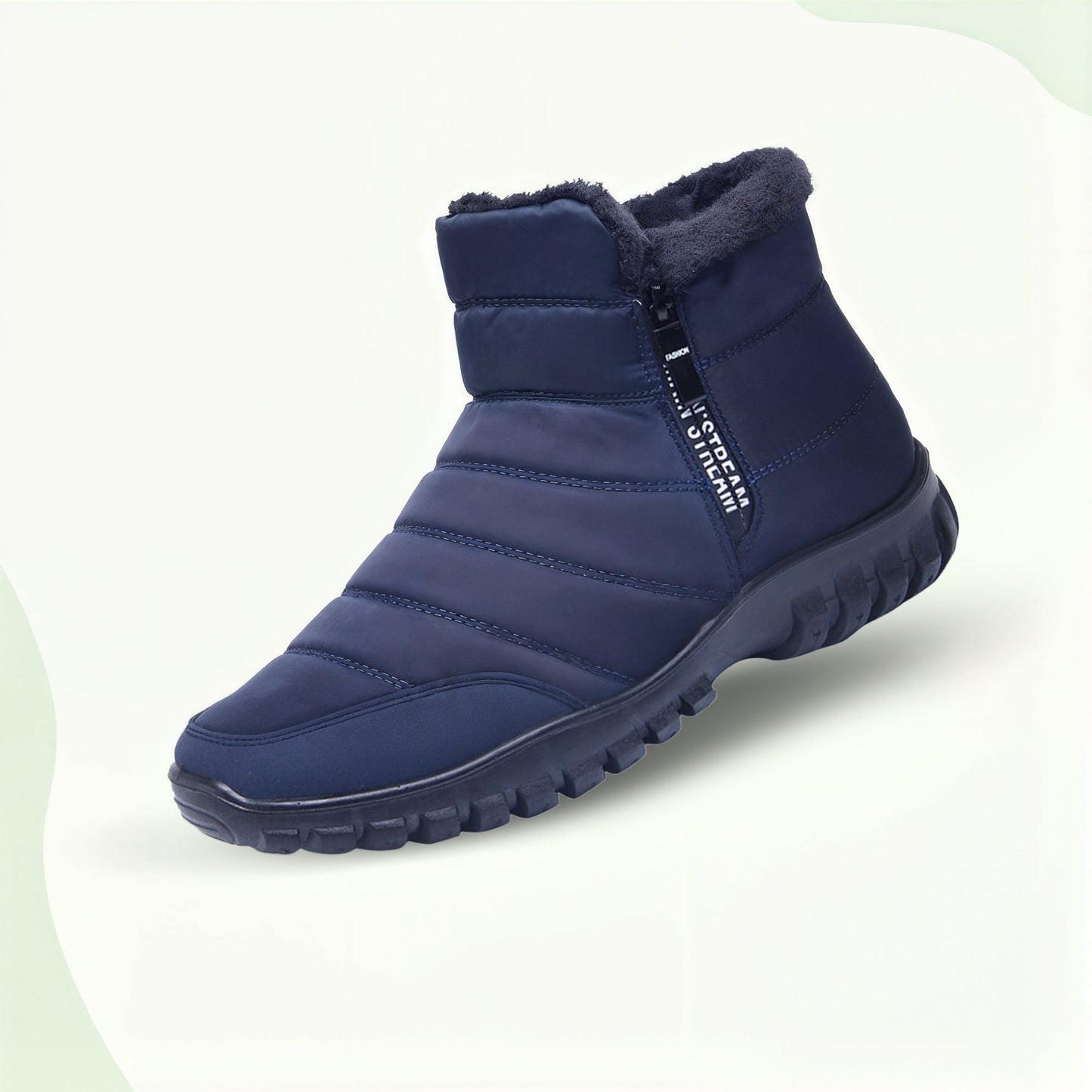 Thick Warm Cotton Zipper Shoes