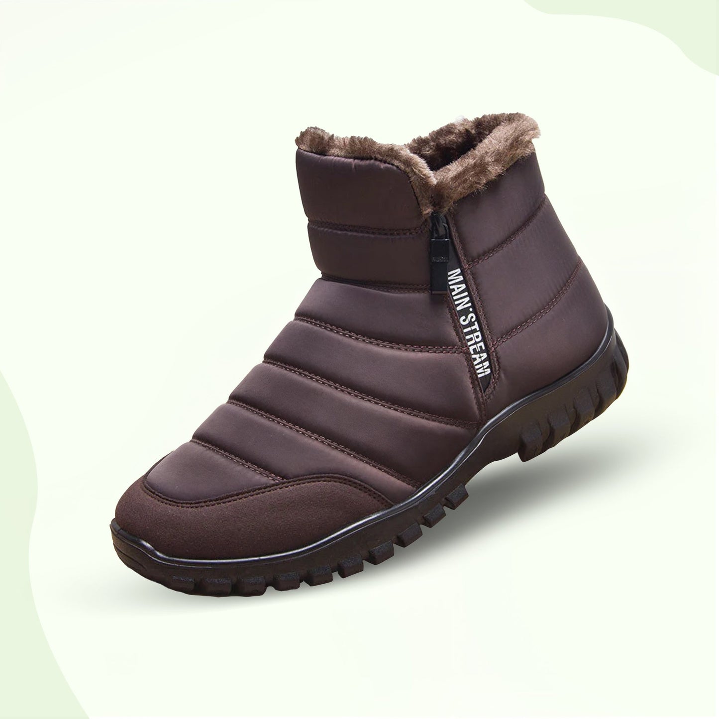 Thick Warm Cotton Zipper Shoes