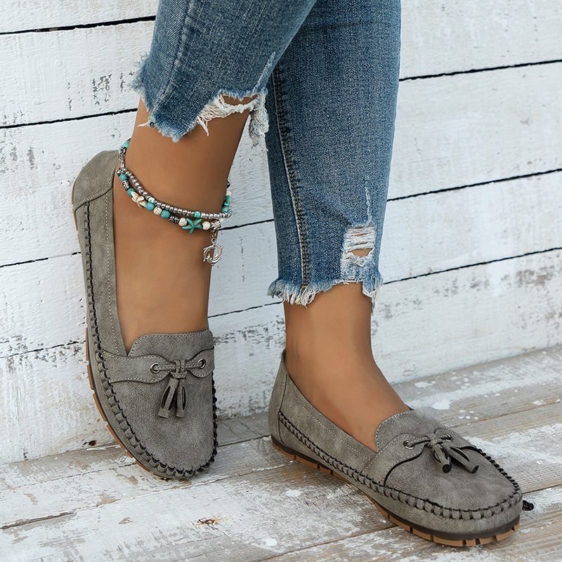 Comfortable Soft Moccasins – Classic Everyday Loafers with Elegant Bow Detail