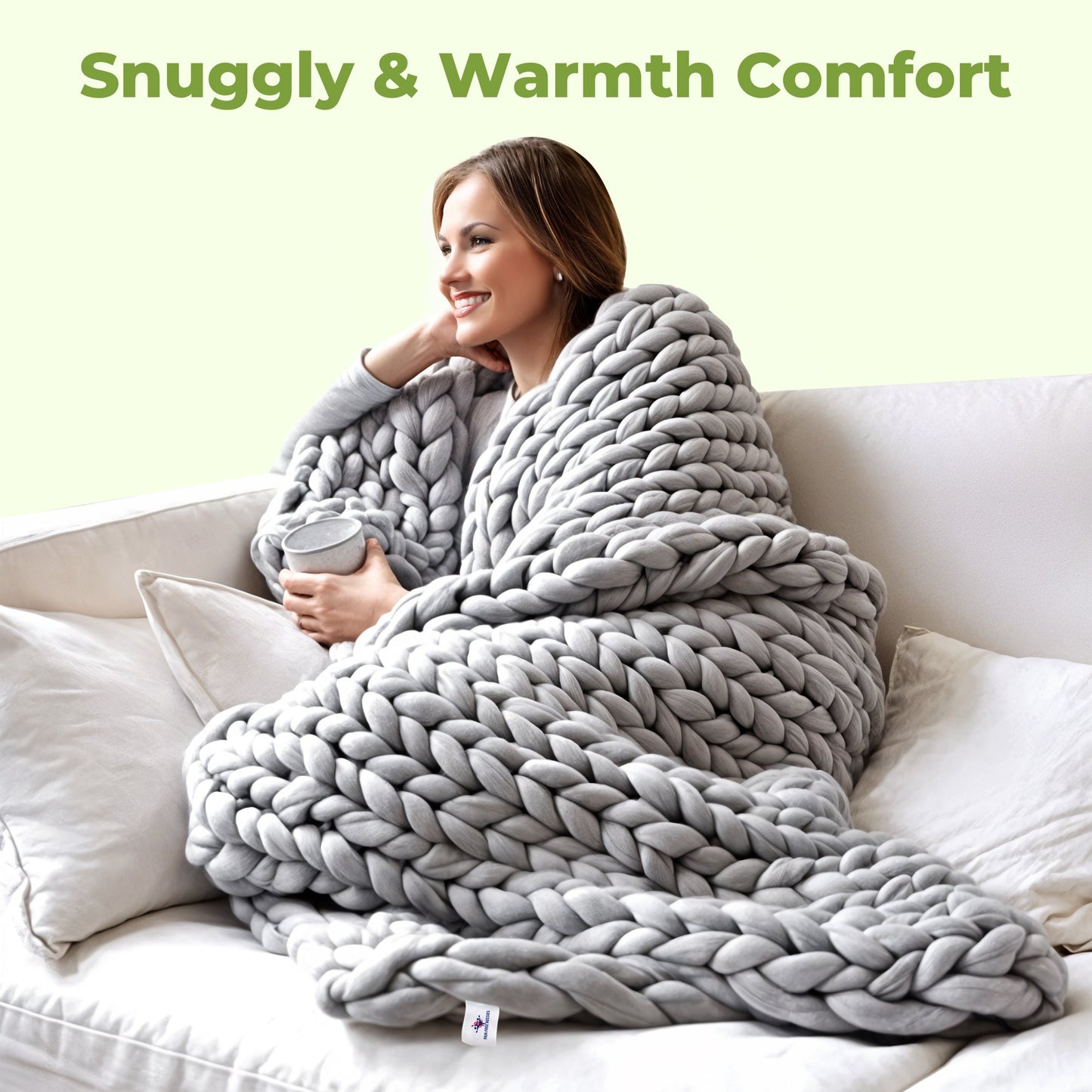 Chunky Knit Blanket Handwoven for Soft, Stylish Comfort