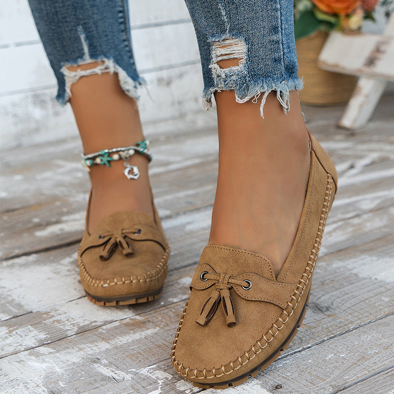 Comfortable Soft Moccasins – Classic Everyday Loafers with Elegant Bow Detail
