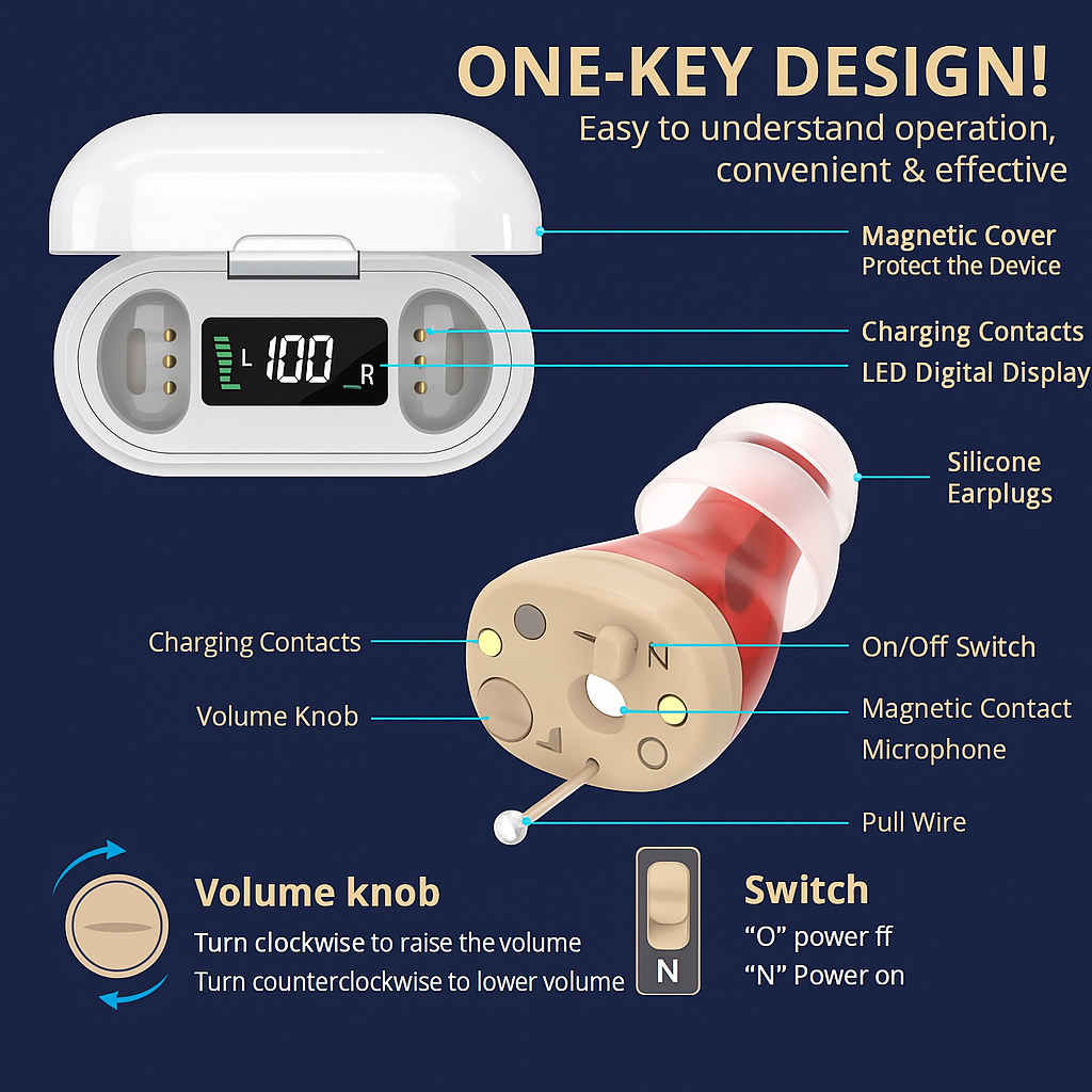 ClearTone In-Ear Hearing Aid Device