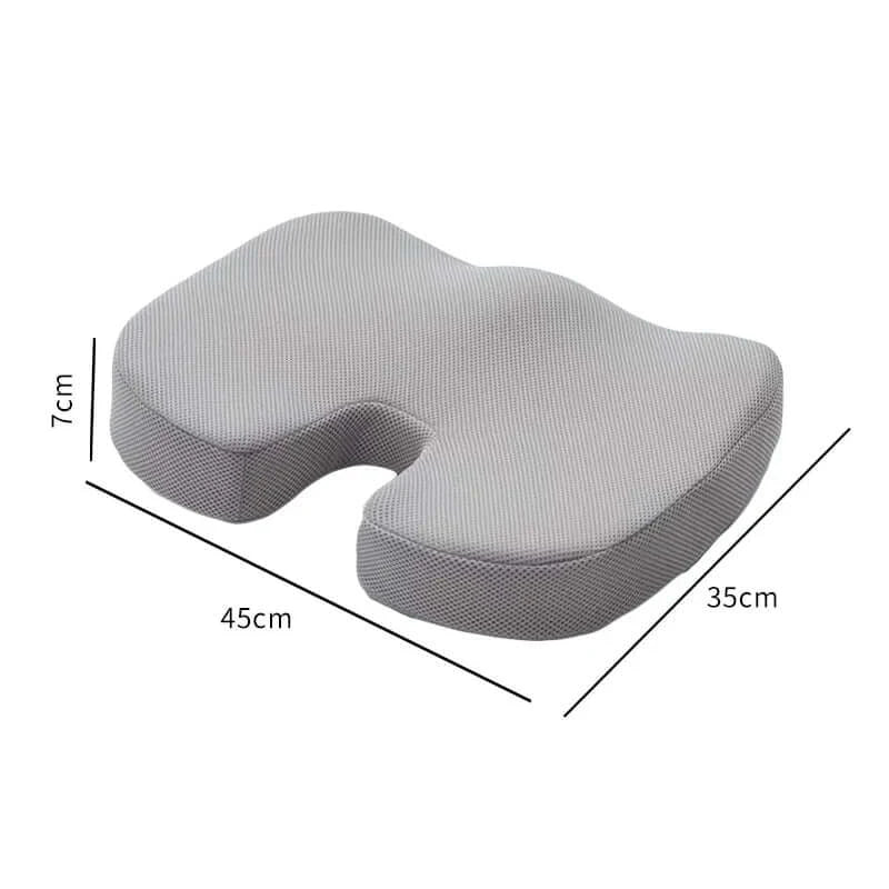Ergonomic Memory Foam Hemorrhoid Relief Cushion – Office & Student Chair Support