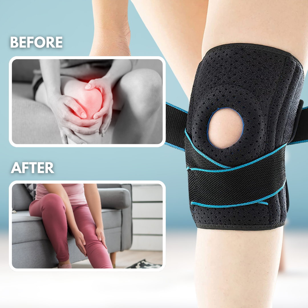 FlexGuard Knee Support Brace with Side Stabilizers & Patella Gel Cushion