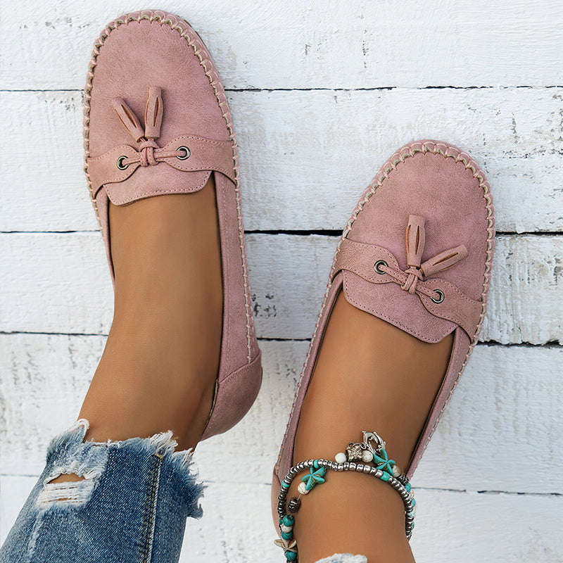 Comfortable Soft Moccasins – Classic Everyday Loafers with Elegant Bow Detail