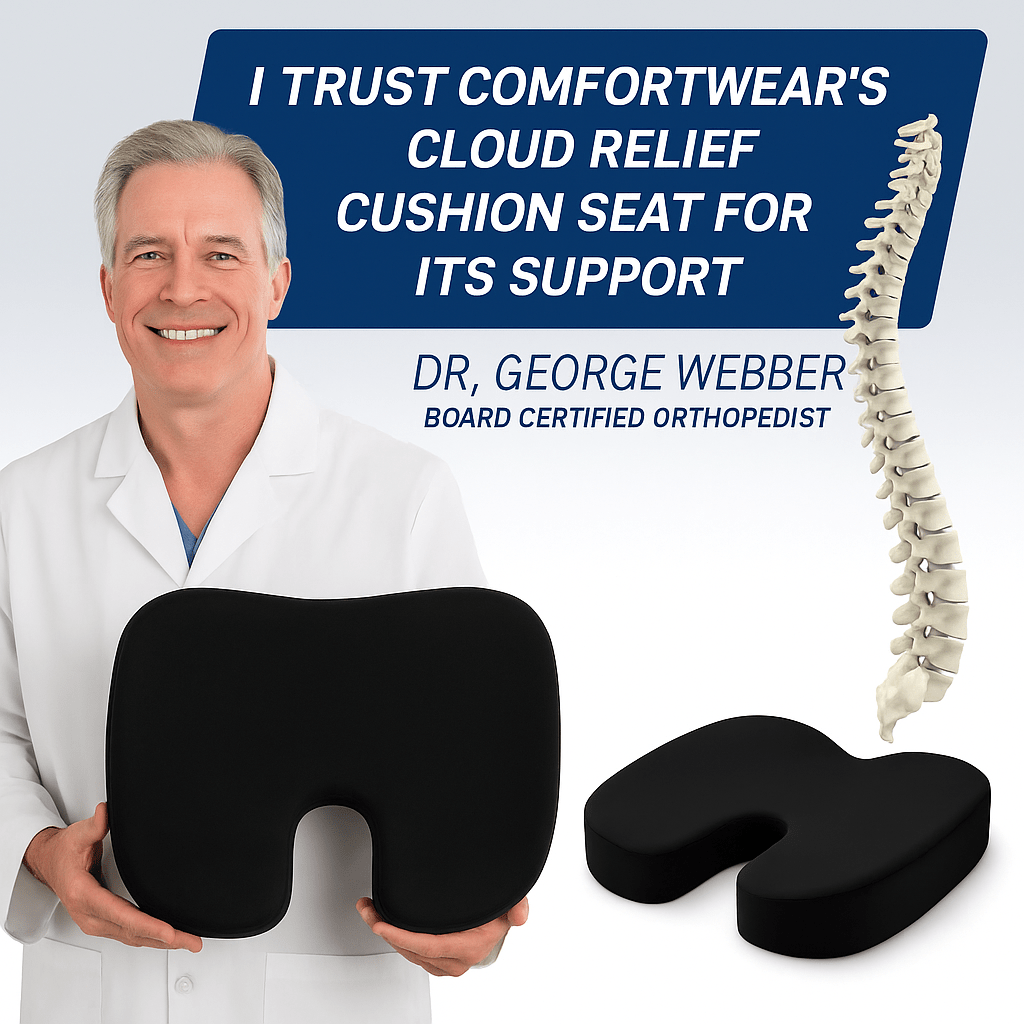 CloudRelief Memory Foam Seat Cushion