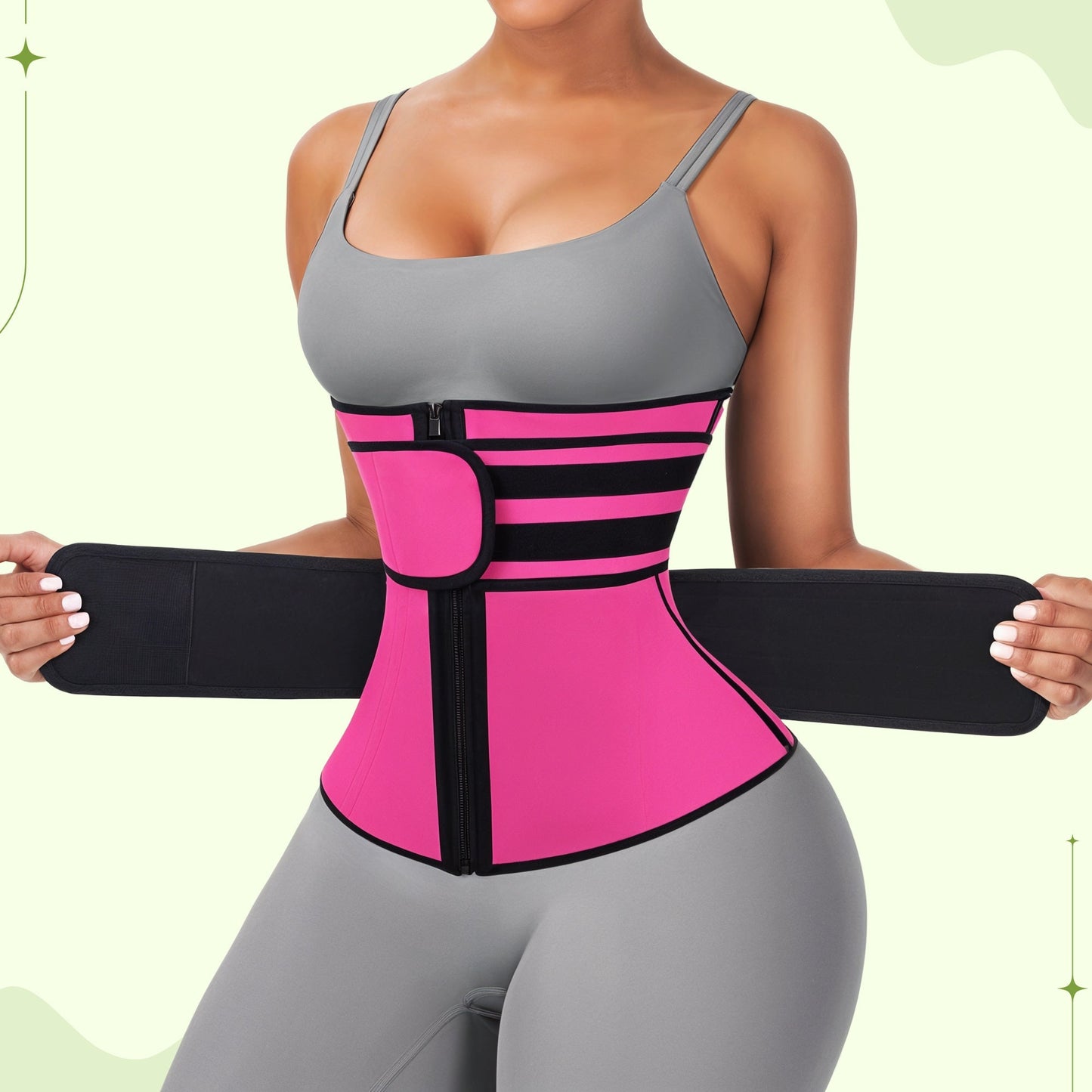 Women Waist Trainer Body Shaper - Easy Home Slimming Sweat Belt for Tummy Control