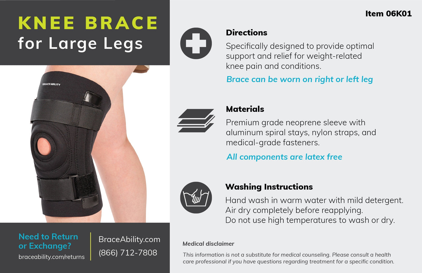 Big Knee Brace for Large Legs – Adjustable Plus Size Patella Support Sleeve with Thigh & Calf Straps