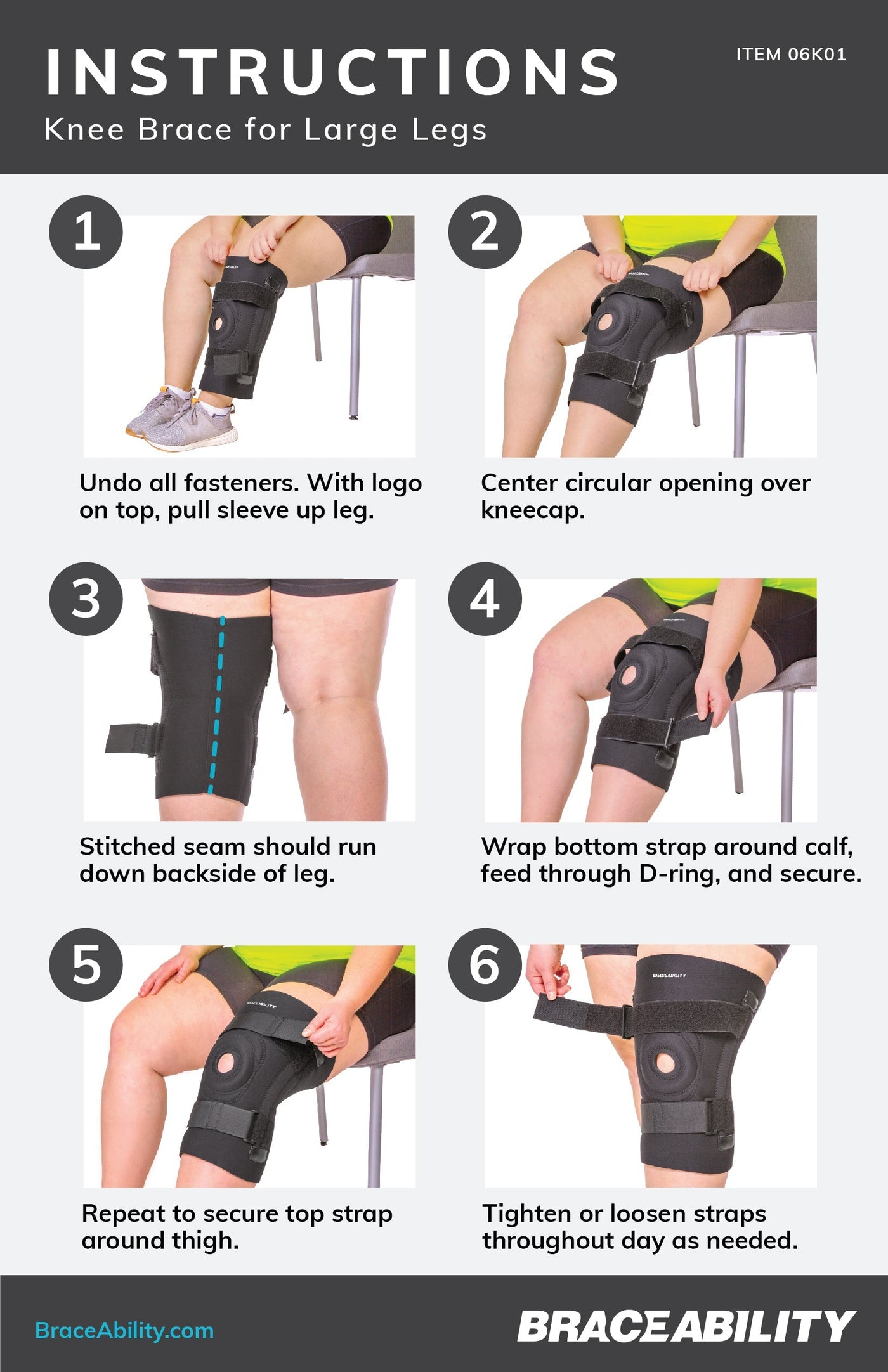 Big Knee Brace for Large Legs – Adjustable Plus Size Patella Support Sleeve with Thigh & Calf Straps