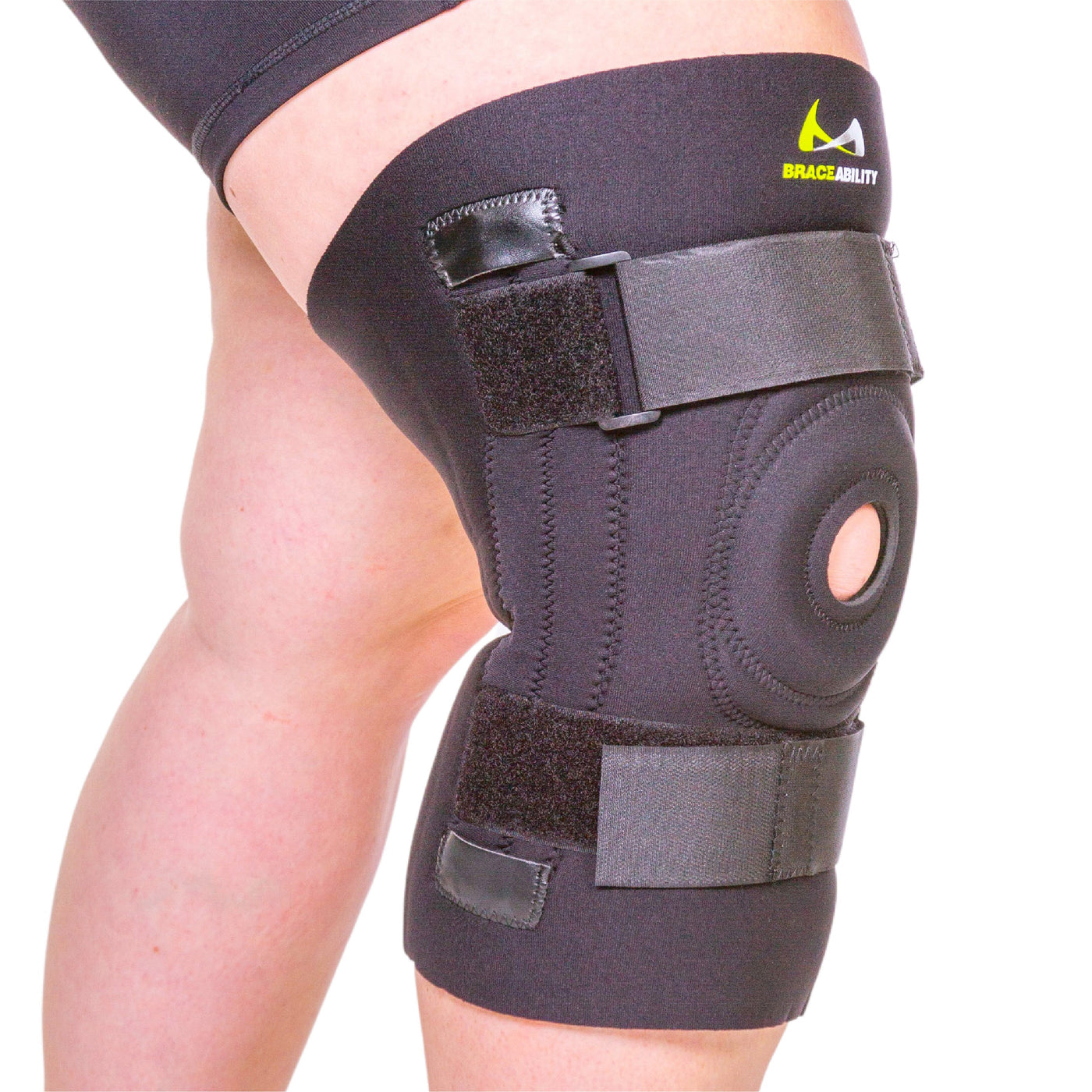 Big Knee Brace for Large Legs – Adjustable Plus Size Patella Support Sleeve with Thigh & Calf Straps