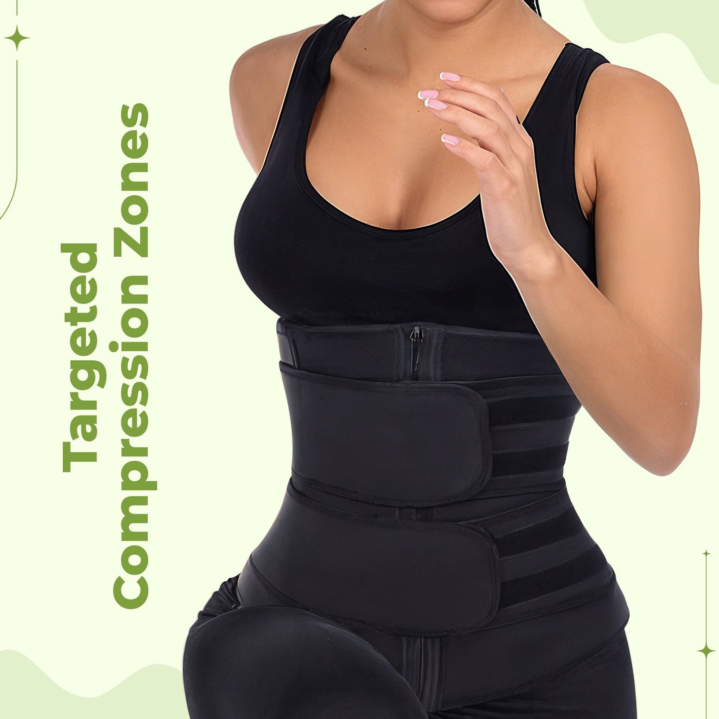 Women Waist Trainer Body Shaper - Easy Home Slimming Sweat Belt for Tummy Control