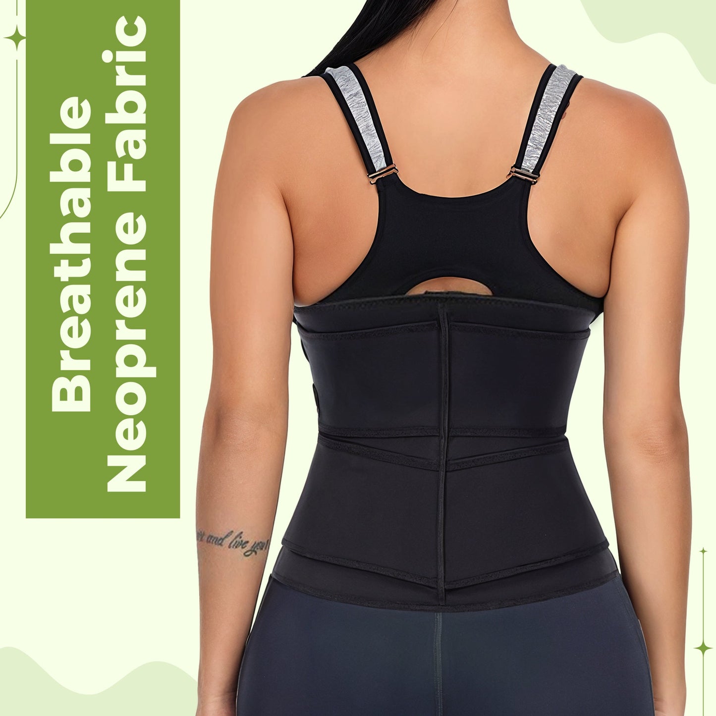 Women Waist Trainer Body Shaper - Easy Home Slimming Sweat Belt for Tummy Control