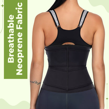 Women Waist Trainer Body Shaper - Easy Home Slimming Sweat Belt for Tummy Control