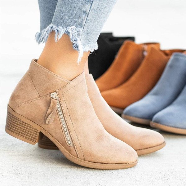 Orthopedic Boots Arch Support – Warm Suede Leather Ankle Boots for Women