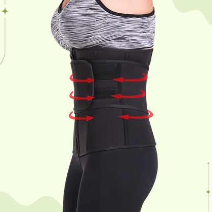 Women Waist Trainer Body Shaper - Easy Home Slimming Sweat Belt for Tummy Control