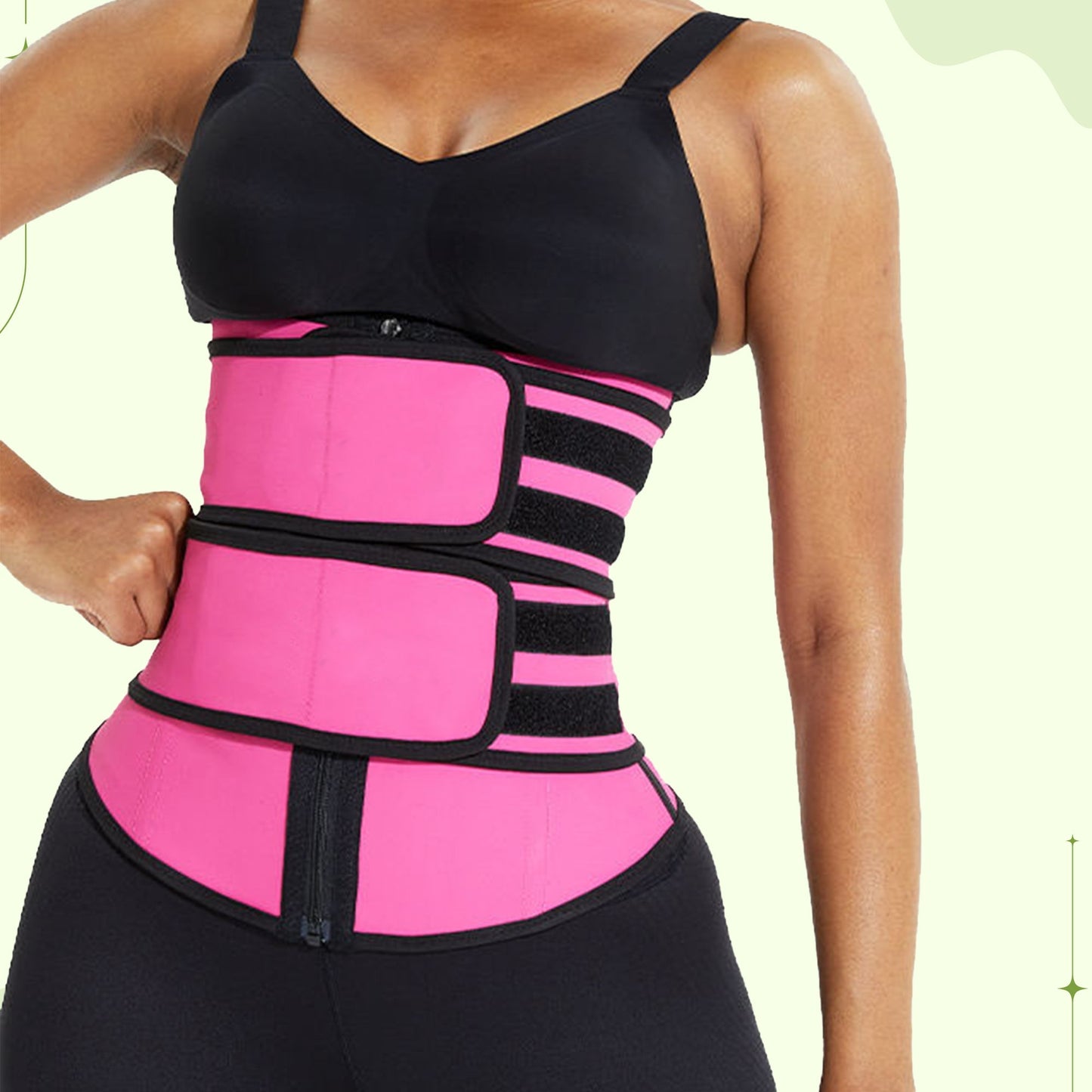 Women Waist Trainer Body Shaper - Easy Home Slimming Sweat Belt for Tummy Control