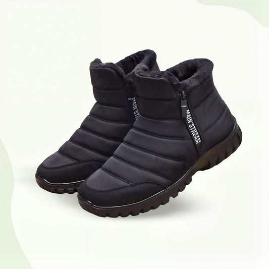 Thick Warm Cotton Zipper Shoes