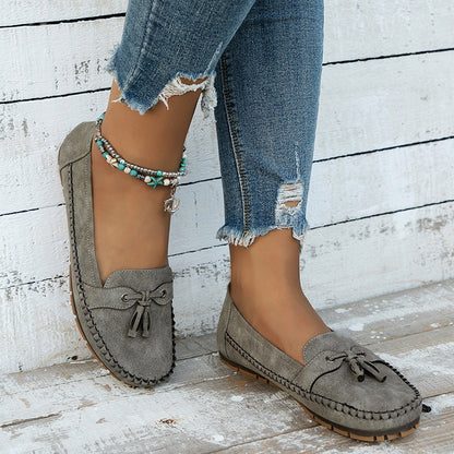 Comfortable Soft Moccasins – Classic Everyday Loafers with Elegant Bow Detail