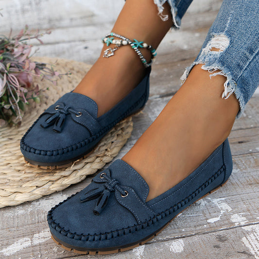 Comfortable Soft Moccasins – Classic Everyday Loafers with Elegant Bow Detail