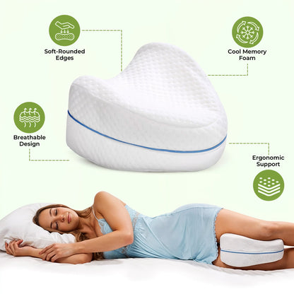 LegEase – Memory Foam Pillow for Side Sleepers & Knee Support
