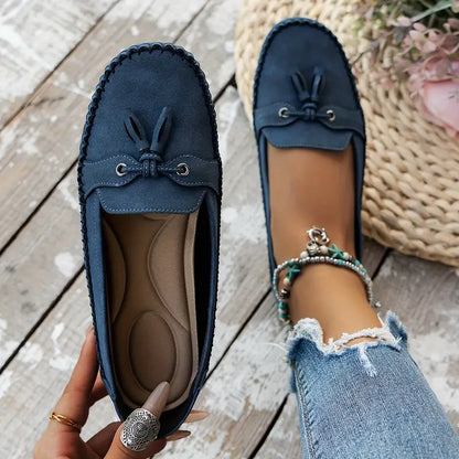 Comfortable Soft Moccasins – Classic Everyday Loafers with Elegant Bow Detail