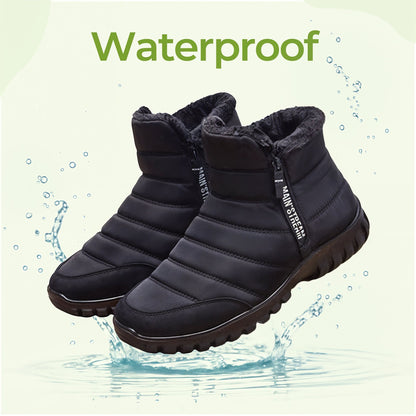 Thick Warm Cotton Zipper Shoes