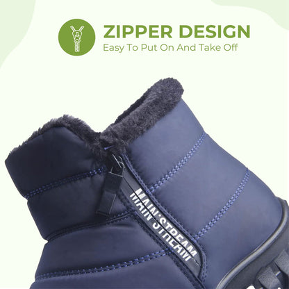 Thick Warm Cotton Zipper Shoes