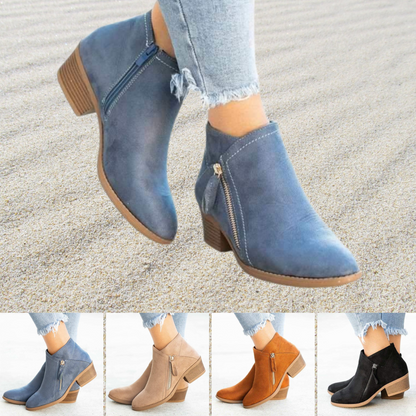 Orthopedic Boots Arch Support – Warm Suede Leather Ankle Boots for Women
