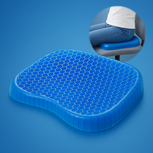 Orthopedic Gel Seat Cushion – Tailbone & Lower Back Pain Relief for Office, Car & Wheelchair Use