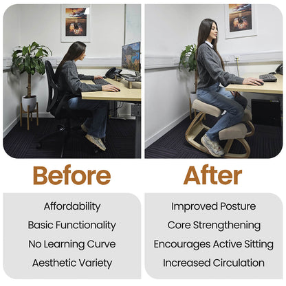 ErgoPosture™ Kneeling Chair – Orthopedic Support for Improved Posture & Comfort at Work