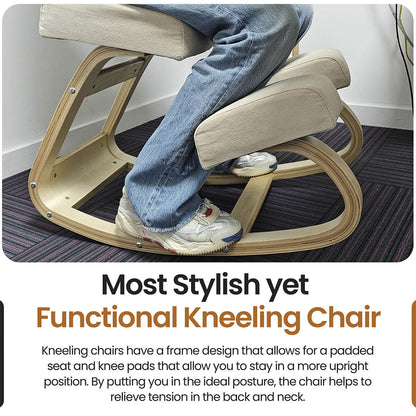 ErgoPosture™ Kneeling Chair – Orthopedic Support for Improved Posture & Comfort at Work