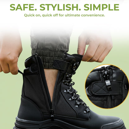 ZipShield Pro Work Boots – Durable Protection with Easy Access