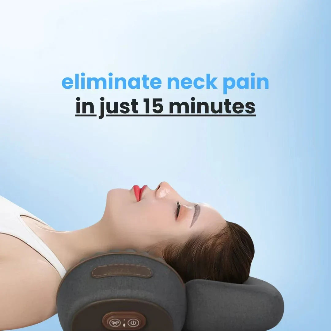 Original Neck Traction Pillow | Heated Cervical Massager for Neck & Shoulder Pain