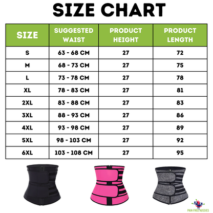 Women Waist Trainer Body Shaper - Easy Home Slimming Sweat Belt for Tummy Control