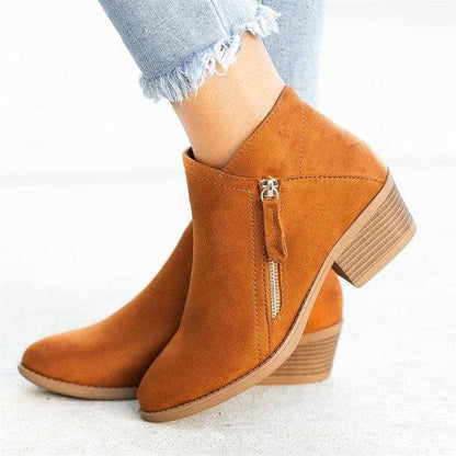 Orthopedic Boots Arch Support – Warm Suede Leather Ankle Boots for Women