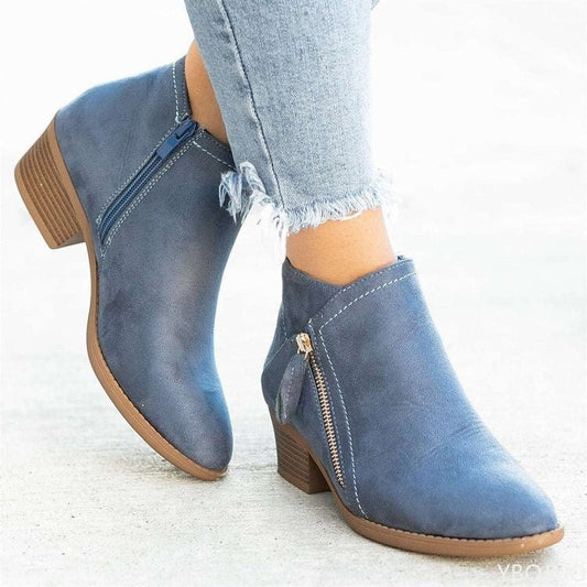 Orthopedic Boots Arch Support – Warm Suede Leather Ankle Boots for Women